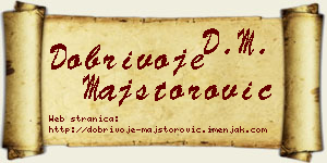 Dobrivoje Majstorović vizit kartica